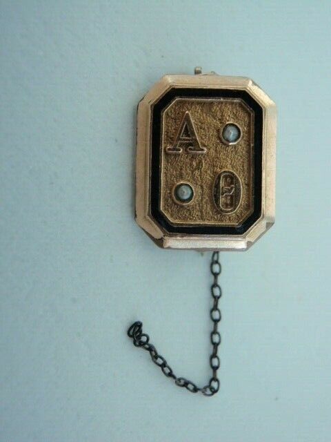 USA FRATERNITY PIN ALPHA THETA. MADE IN GOLD. 1930. NAMED. 407