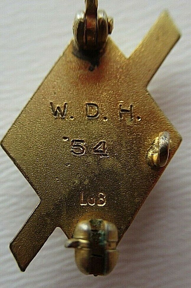 美国兄弟会 PIN PHI TAU。黄金制造。 1954.命名。已标记。 1299