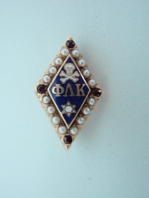 USA FRATERNITY PIN PHI LAMBDA KAPPA. MADE IN GOLD 14K. 5.88GR! NAMED.