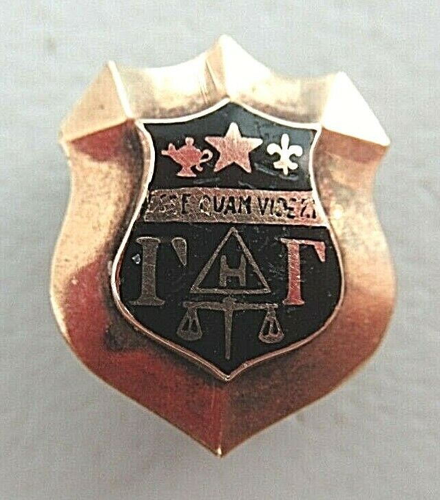 美国兄弟会 PIN GAMMA DELTA GAMMA。黄金制造。命名。测试版。 1148