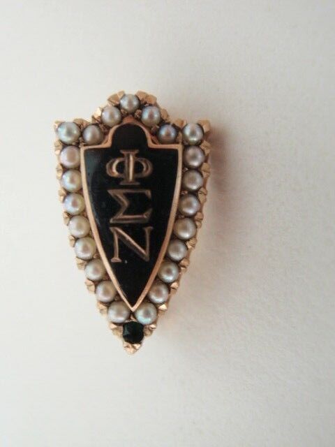 USA FRATERNITY PIN PHI SIGMA NU. MADE IN GOLD. 1932. NAMED. 326