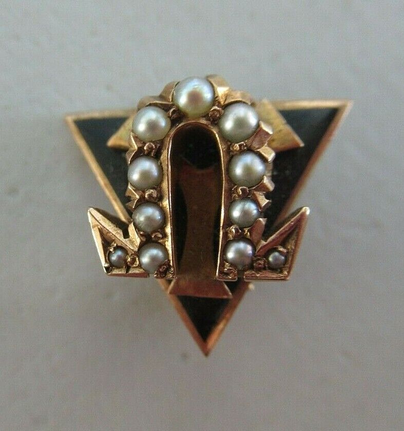 USA FRATERNITY PIN OMEGA UPSILON DELTA. MADE IN GOLD. NAMED. 1726