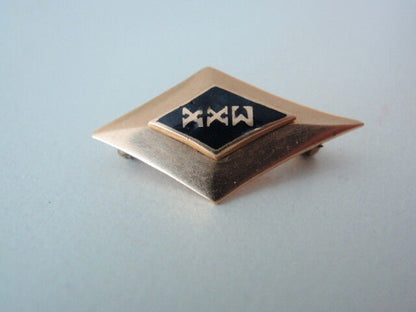 美国兄弟会 PIN CHI CHI EPSILON。 14K 金制成。已标记。 318