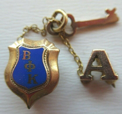 USA FRATERNITY PIN BETA PHI KAPPA. MADE IN GOLD. MARKED. 1245