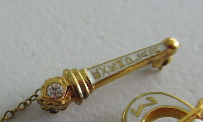 USA FRATERNITY PIN BETA SIGMA PHI. MADE IN GOLD. MARKED 1835