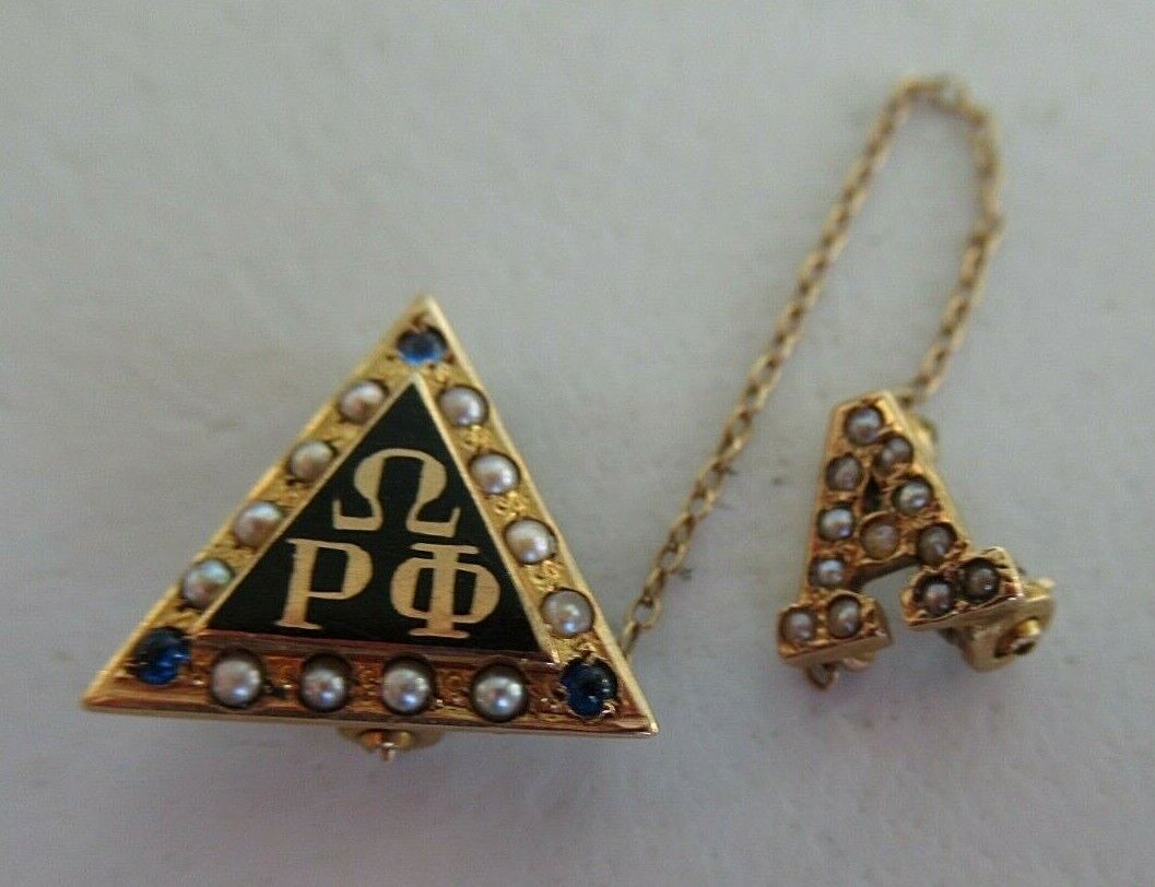 USA FRATERNITY PIN OMEGA RHO PHI. MADE IN GOLD 14K. 1723