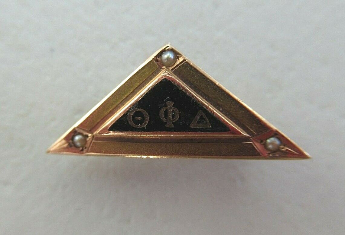 美国兄弟会 PIN THETA PHI DELTA。 10K 金制成。第1475章