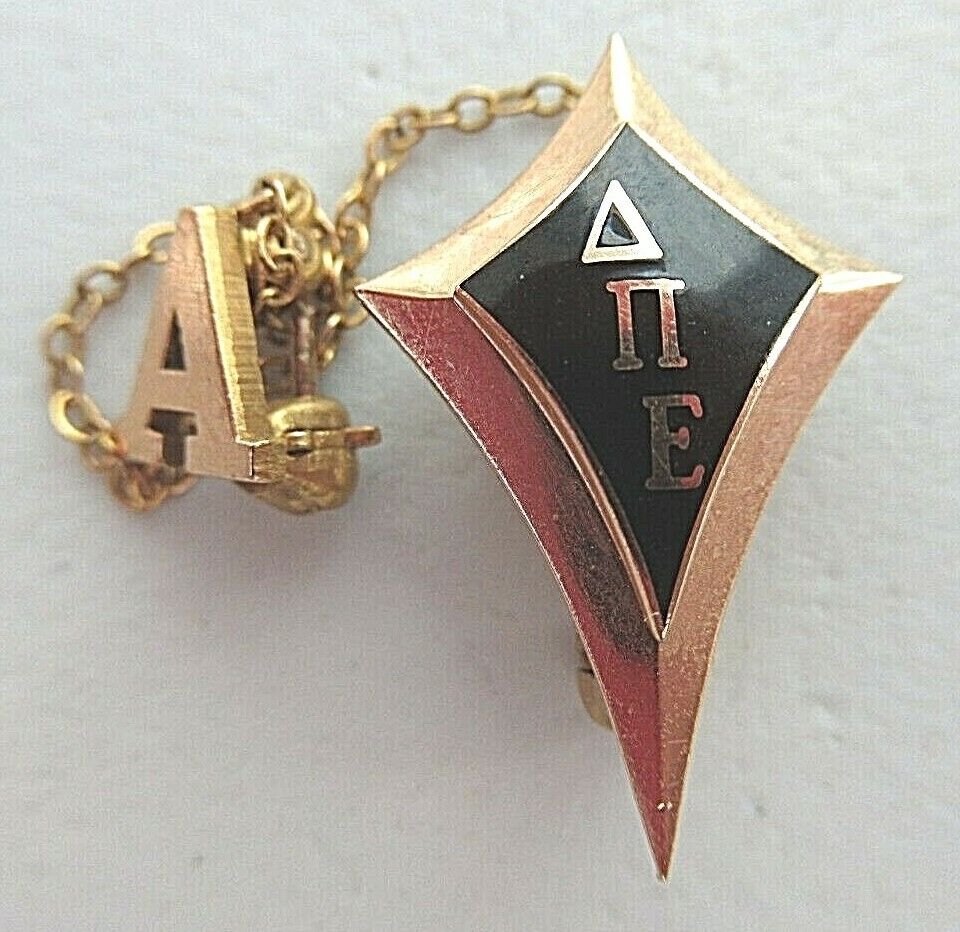 USA FRATERNITY PIN DELTA PI EPSILON. MADE IN GOLD 10K. MARKED. 1162