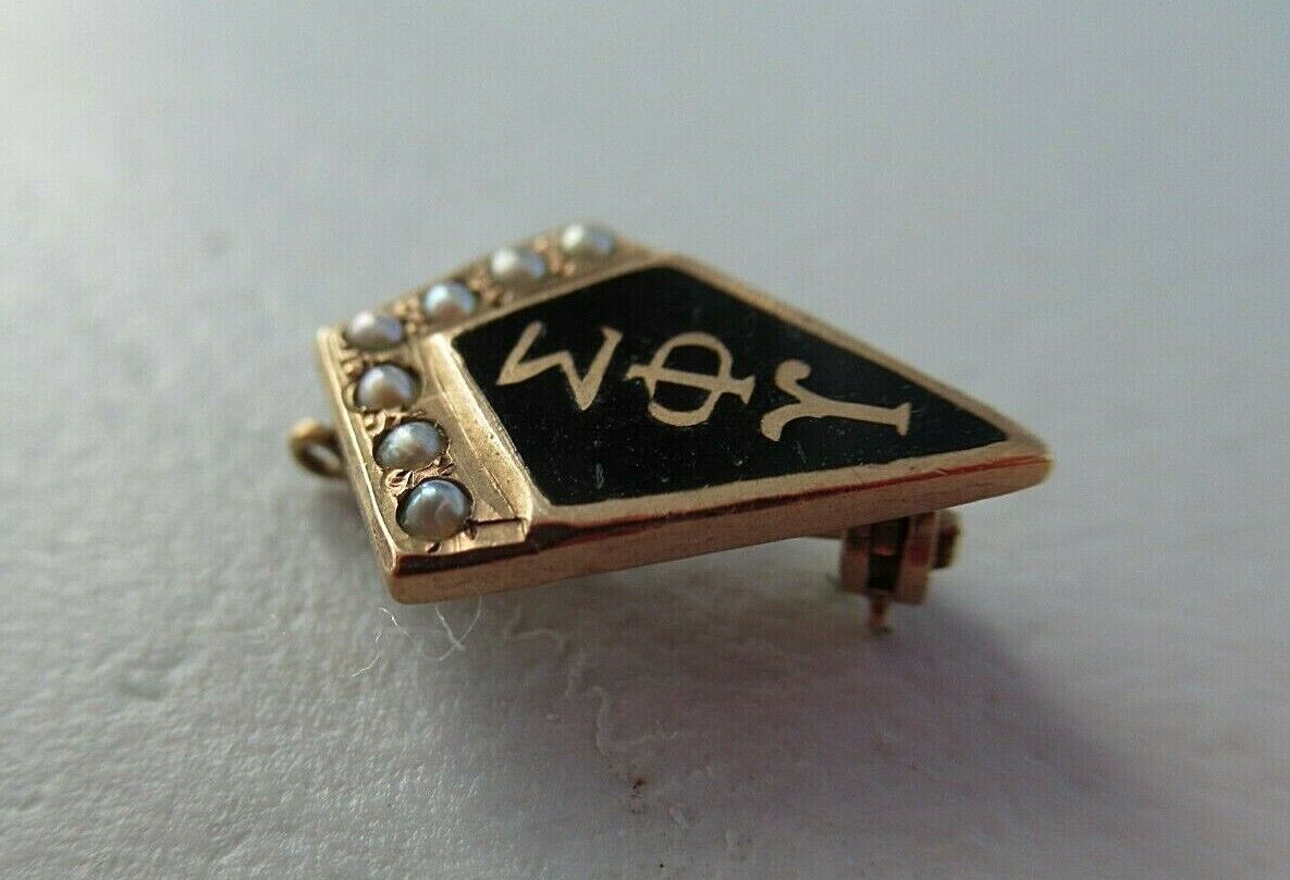 USA FRATERNITY PIN SIGMA PHI UPSILON. MADE IN GOLD 10K. NAMED. MARKED.