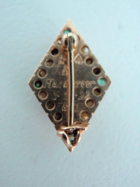 USA FRATERNITY PIN PHI BETA PI . MADE IN GOLD. NAMED, #7861. DATED 192