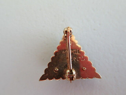 USA FRATERNITY PIN DELTA RHO ALPHA. MADE IN GOLD. NAMED. 725