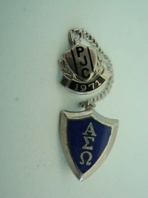 USA FRATERNITY PIN ALPHA SIGMA OMEGA. MADE IN SILVER. MARKED. 618