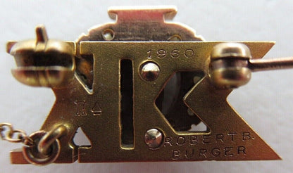 USA FRATERNITY PIN PHI SIGMA KAPPA. MADE IN GOLD. 4.87GRAMS! 1960. NAM