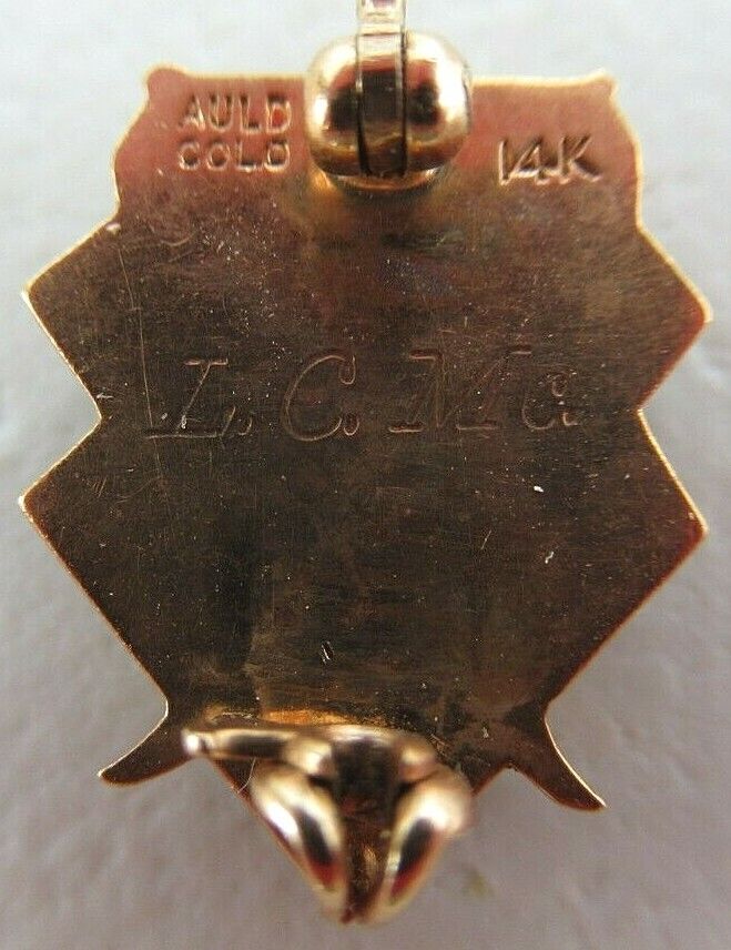 USA FRATERNITY SWEETHEART PIN AC. MADE IN GOLD 14K. NAMED. MARKED. 167