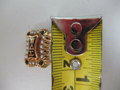 USA FRATERNITY PIN PI DELTA SIGMA. MADE IN GOLD 14K. RUBIES. 7.04 GRAM