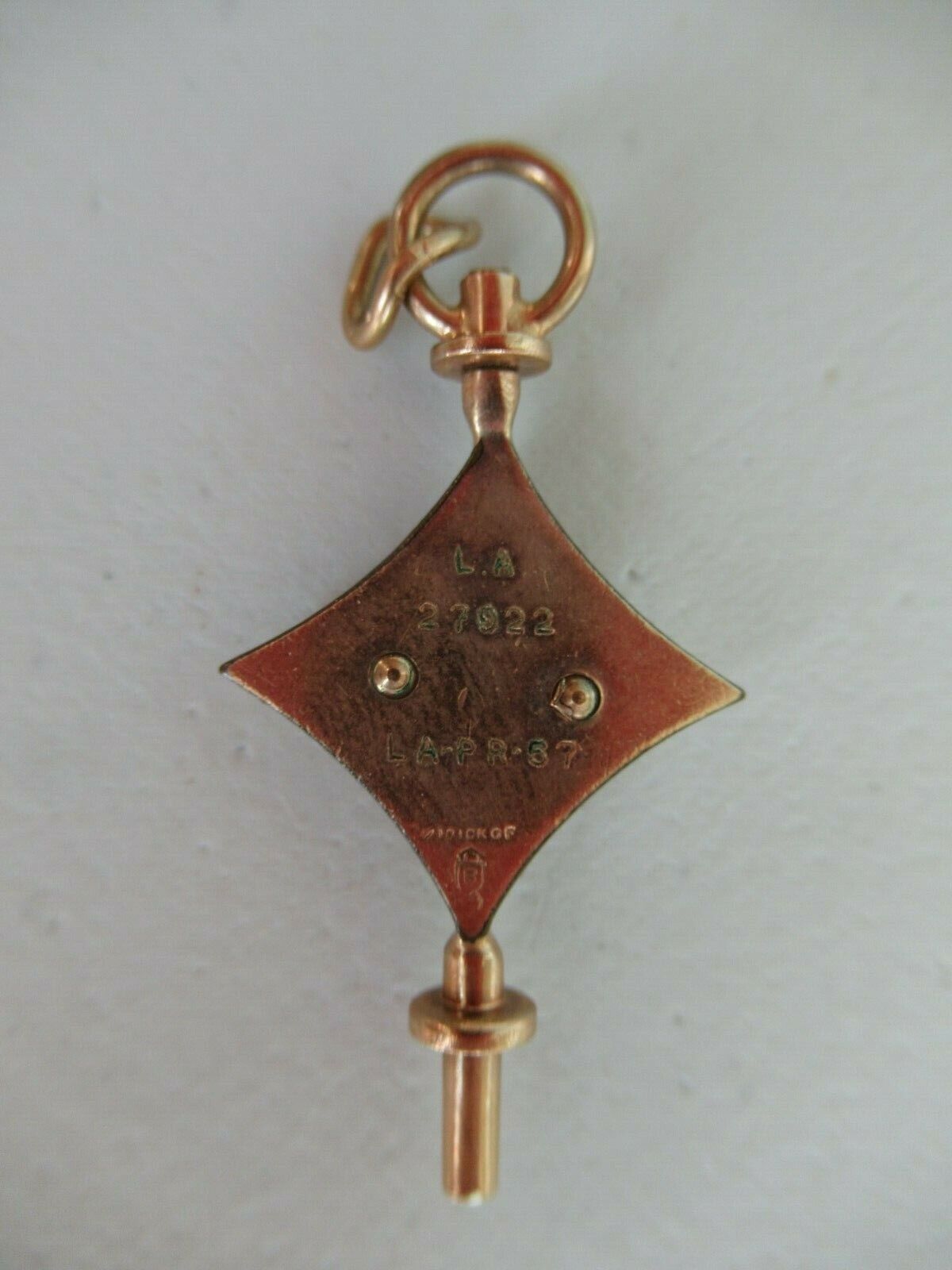 美国兄弟会 PIN KEY SIGMA DELTA CHI。黄金制造。命名。编号。