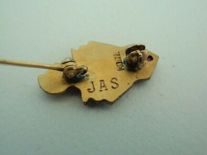 USA FRATERNITY PIN ALPHA BETA SIGMA. GOLD FILLED. MARKED. 640