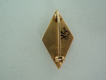 美国兄弟会 PIN OMEGA DELTA PHI。 14K 金制成。已注明日期。已标记。 5