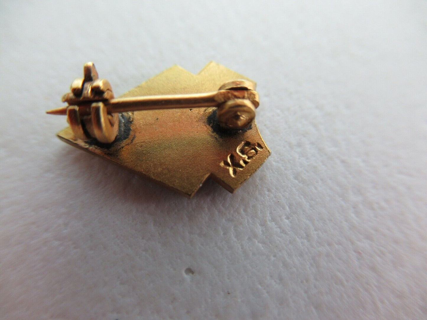 USA FRATERNITY PIN PHI OMEGA PHI. MADE IN GOLD. NAMED. 896