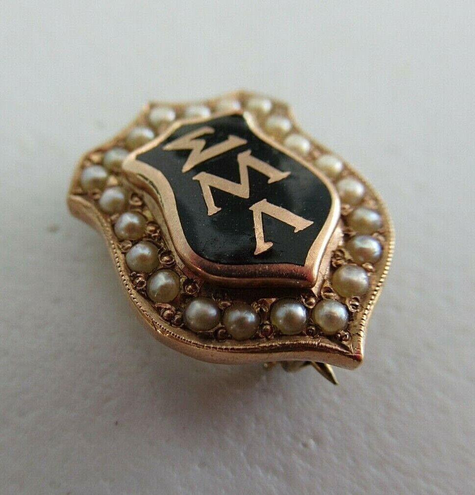 USA FRATERNITY PIN SIGMA MU LAMBDA. MADE IN GOLD 10K. MARKED. 1520