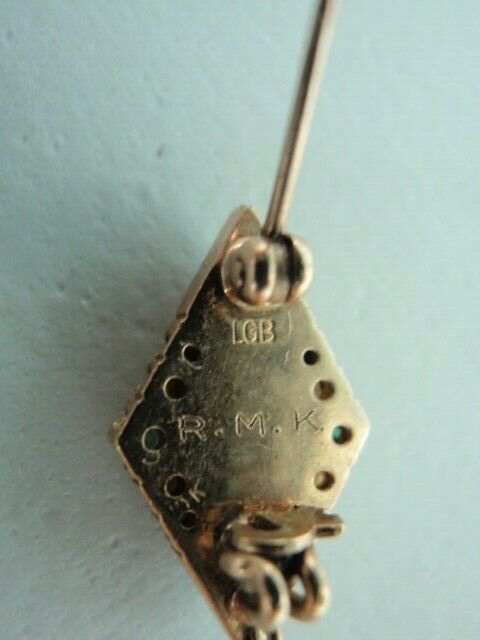 USA FRATERNITY PIN PHI SIGMA CHI. MADE IN GOLD. NAMED. RARE! 494